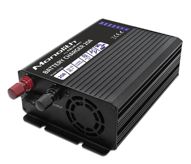 Qoltec Inteligenta Ładowarka Monolith LiFePO4 AGMGEL 20A 12V - 1238967 - zdjęcie
